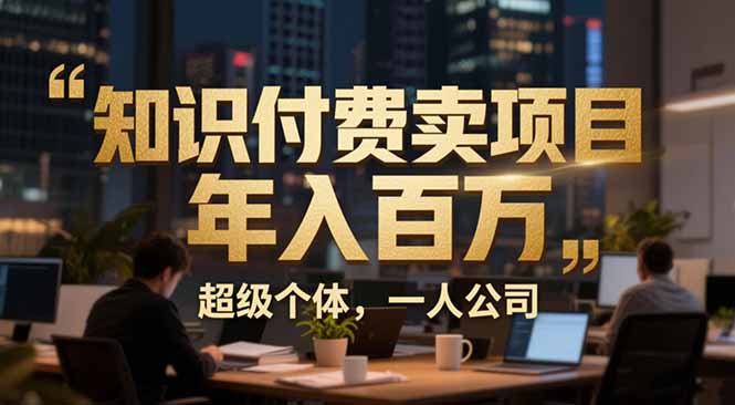 （17134期）从0到百万：超级个体实战心得公开，个人IP×精准引流×成交系统全拆解_免费分享网络创业,副业,信息差项目的老牌资源整合平台！金铲子项目