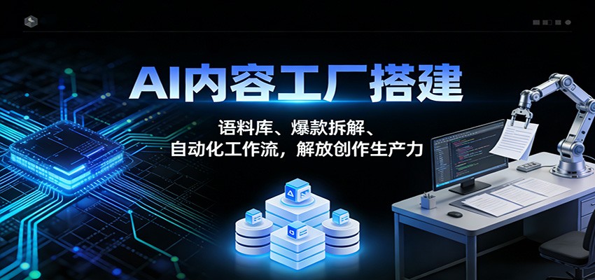 AI内容工厂搭建：语料库、爆款拆解、自动化工作流，解放创作生产力_免费分享网络创业,副业,信息差项目的老牌资源整合平台！金铲子项目