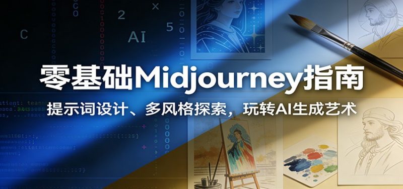 零基础Midjourney指南:提示词设计、多风格探索,玩转AI生成艺术_免费分享网络创业,副业,信息差项目的老牌资源整合平台!金铲子项目