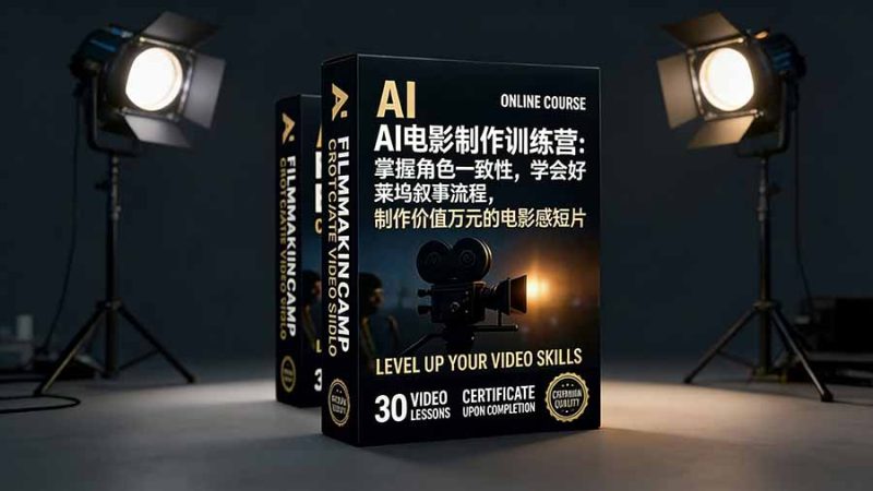 (17223期)AI电影制作训练营:掌握角色一致性,学会好莱坞叙事流程,制作价值万元的电影感短片_免费分享网络创业,副业,信息差项目的老牌资源整合平台!金铲子项目