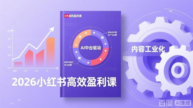 （17291期）2026小红书高效盈利课，流量双引擎+内容工业化+AI中台驱动，构建可复制的千万级营收模型_免费分享网络创业,副业,信息差项目的老牌资源整合平台！金铲子项目