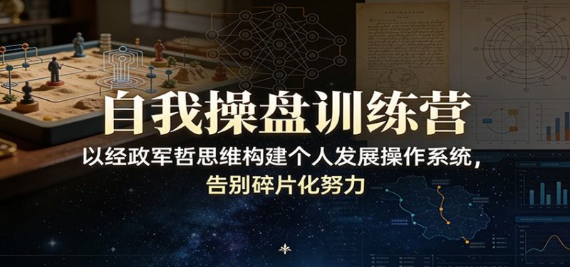 自我操盘训练营：以经政军哲思维构建个人发展操作系统，告别碎片化努力_免费分享网络创业,副业,信息差项目的老牌资源整合平台！金铲子项目