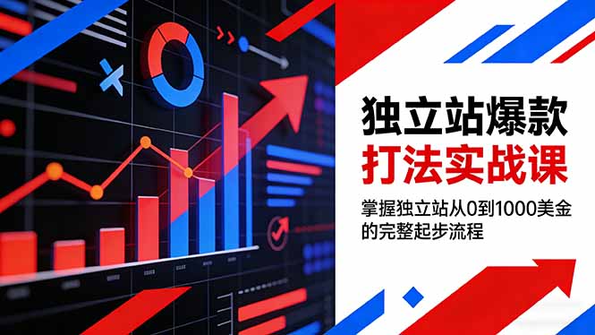 （17322期）独立站爆款打法实战课，掌握独立站从0到1000美金的完整起步流程_免费分享网络创业,副业,信息差项目的老牌资源整合平台！金铲子项目
