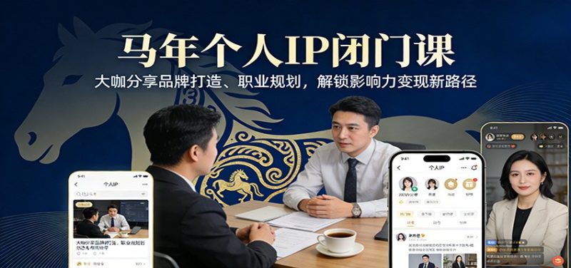 马年个人IP闭门课，大咖分享品牌打造、职业规划，解锁影响力变现新路径_免费分享网络创业,副业,信息差项目的老牌资源整合平台！金铲子项目