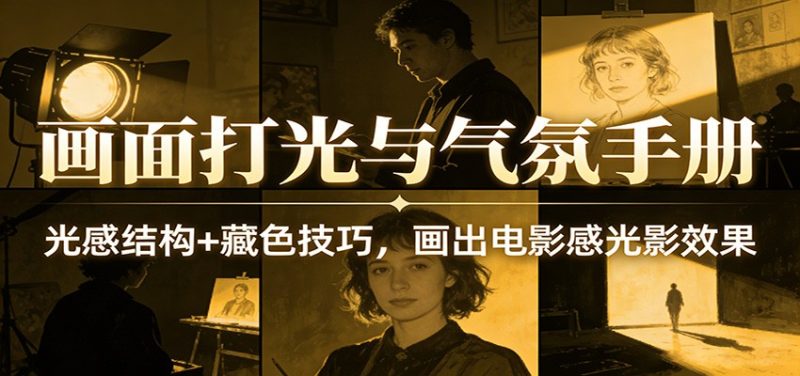 画面打光与气氛手册:光感结构+藏色技巧,画出电影感光影效果_免费分享网络创业,副业,信息差项目的老牌资源整合平台!金铲子项目