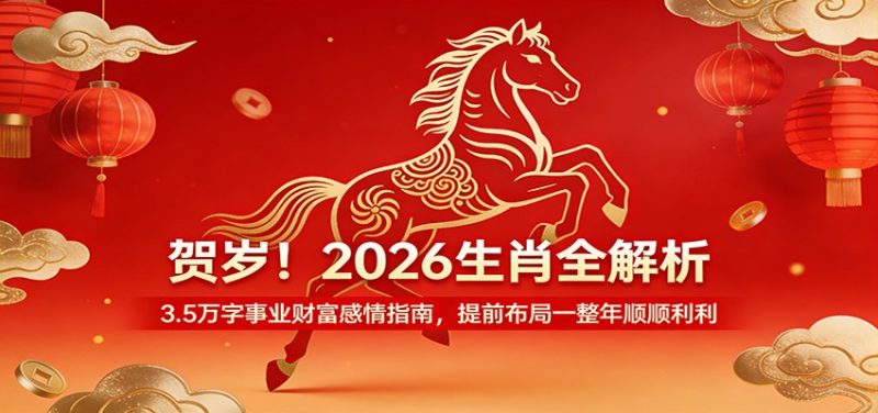 贺岁！2026生肖全解析，3.5万字事业财富感情指南，提前布局一整年顺顺利利_免费分享网络创业,副业,信息差项目的老牌资源整合平台！金铲子项目