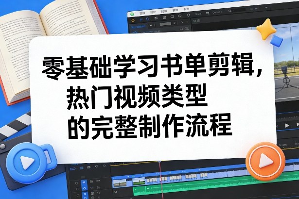 零基础学习书单剪辑,热门视频类型的完整制作流程(更新2026)_免费分享网络创业,副业,信息差项目的老牌资源整合平台!金铲子项目
