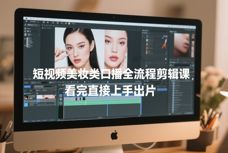 短视频美妆类口播全流程剪辑课,看完直接上手出片_免费分享网络创业,副业,信息差项目的老牌资源整合平台!金铲子项目