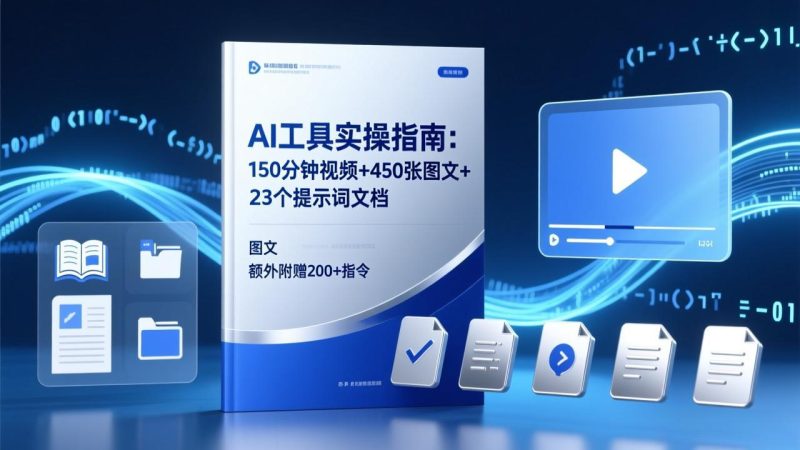 （17504期）AI工具实操指南：150分钟视频450张图文23个提示词文档，额外附赠指令_免费分享网络创业,副业,信息差项目的老牌资源整合平台！金铲子项目