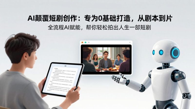 (17564期)AI颠覆短剧创作:专为0基础打造,从剧本到成片全流程AI赋能,帮你轻松拍出人生第一部短剧_免费分享网络创业,副业,信息差项目的老牌资源整合平台!金铲子项目