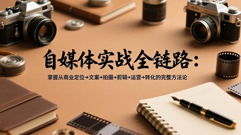 （17586期）自媒体实战全链路：掌握从商业定位→文案→拍摄→剪辑→运营→转化的完整方法论_免费分享网络创业,副业,信息差项目的老牌资源整合平台！金铲子项目