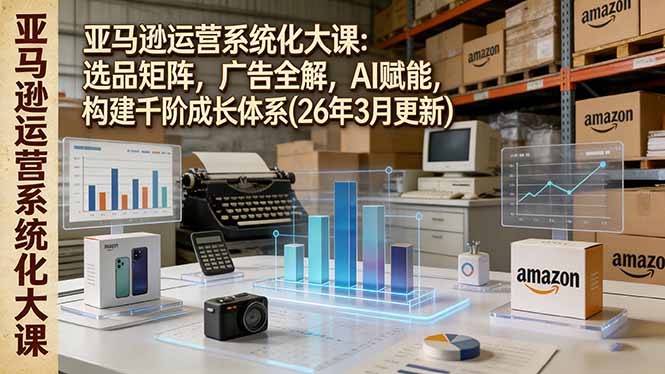 (17622期)亚马逊运营系统化大课:选品矩阵,广告全解,AI赋能,构建千阶成长体系(26年3月更新)_免费分享网络创业,副业,信息差项目的老牌资源整合平台!金铲子项目