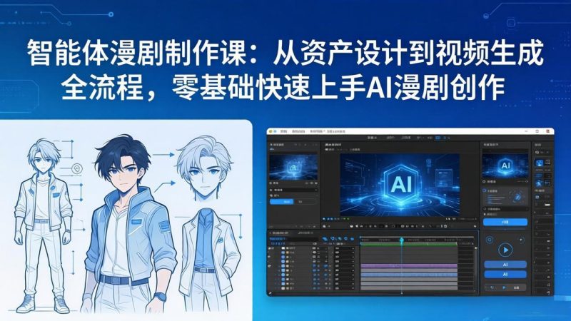 （17709期）智能体漫剧制作课：从资产设计到视频生成全流程，零基础快速上手AI漫剧创作_免费分享网络创业,副业,信息差项目的老牌资源整合平台！金铲子项目