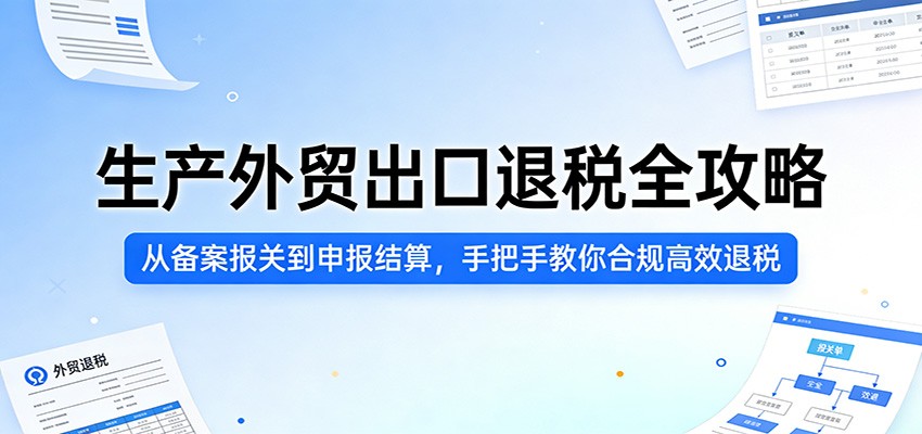 生产外贸出口退税全攻略：从备案报关到申报结算，手把手教你合规高效退税_免费分享网络创业,副业,信息差项目的老牌资源整合平台！金铲子项目