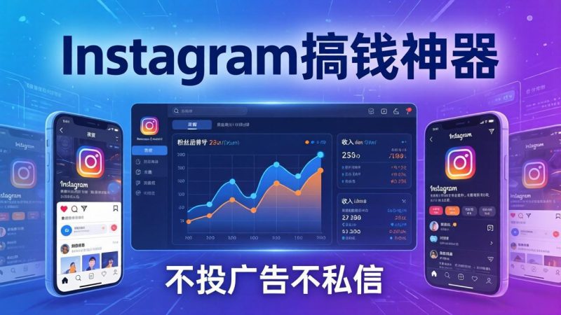 （17731期）Instagram搞钱神器：月涨6万粉+月入5万刀，不投广告不私信，靠算法+低价产品_免费分享网络创业,副业,信息差项目的老牌资源整合平台！金铲子项目
