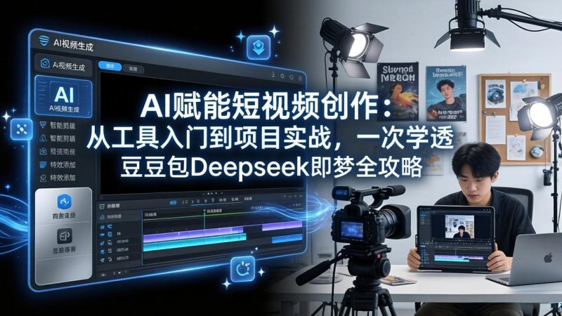 （17762期）AI赋能短视频创作：从工具入门到项目实战，一次学透豆包Deepseek即梦全攻略_免费分享网络创业,副业,信息差项目的老牌资源整合平台！金铲子项目