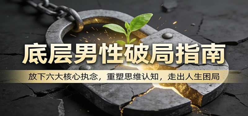 底层男性破局指南:放下六大核心执念,重塑思维认知,走出人生困局_免费分享网络创业,副业,信息差项目的老牌资源整合平台!金铲子项目
