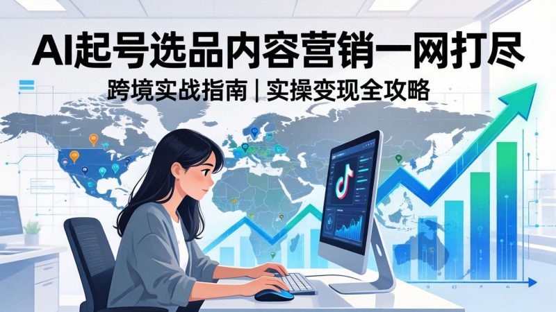 (17824期)2026 TikTok 跨境AI实操:从零基础到变现全流程,AI起号选品内容营销一网打尽_免费分享网络创业,副业,信息差项目的老牌资源整合平台!金铲子项目